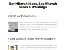 Tablet Screenshot of barmitzvahideas.info